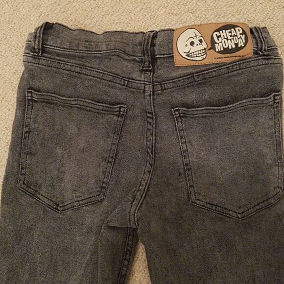 2/$20  Cheap Monday Narr Tight Black jeans size 26 - Picture 6 of 11